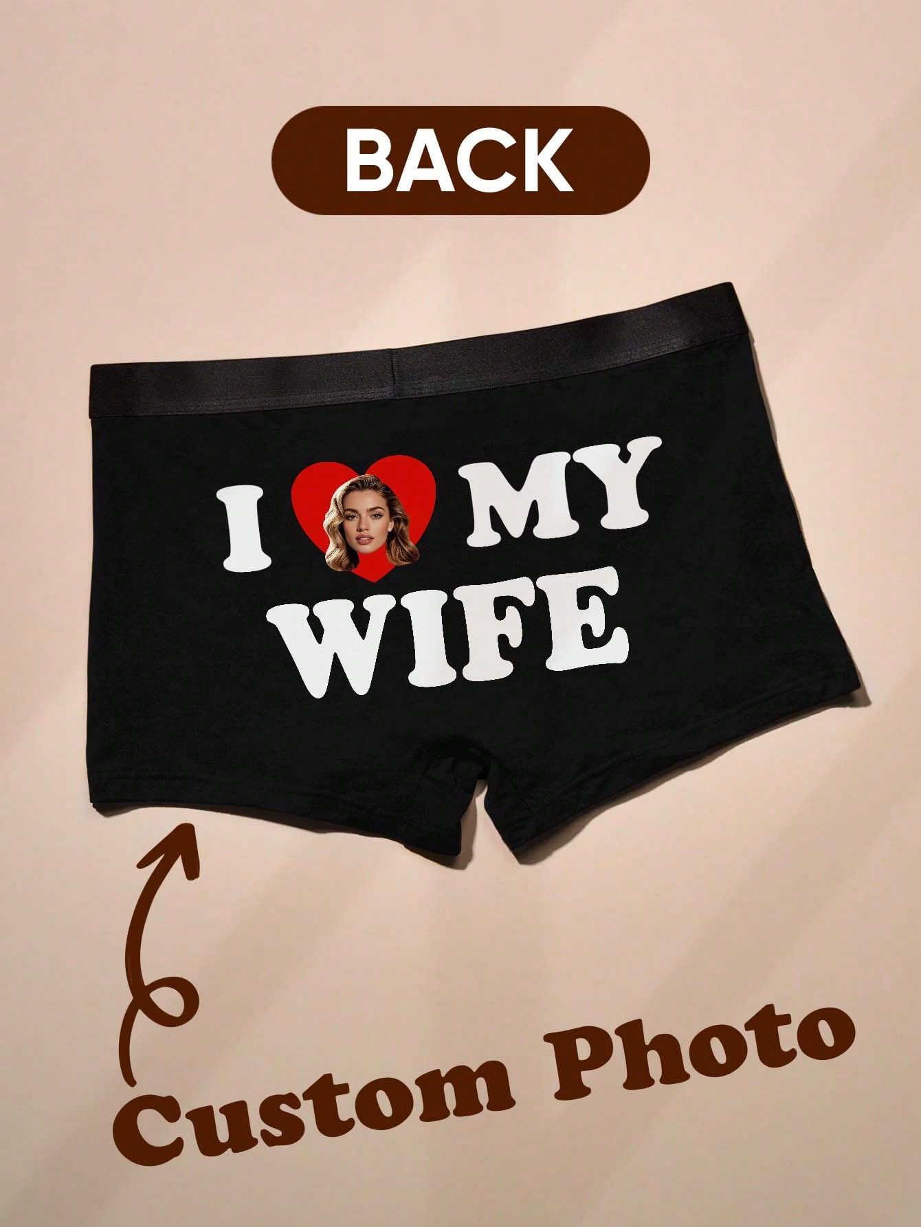 Photography Object - Boxers personnalisés avec photo pour homme,